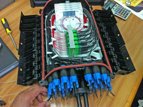 Telecommunications node installation work